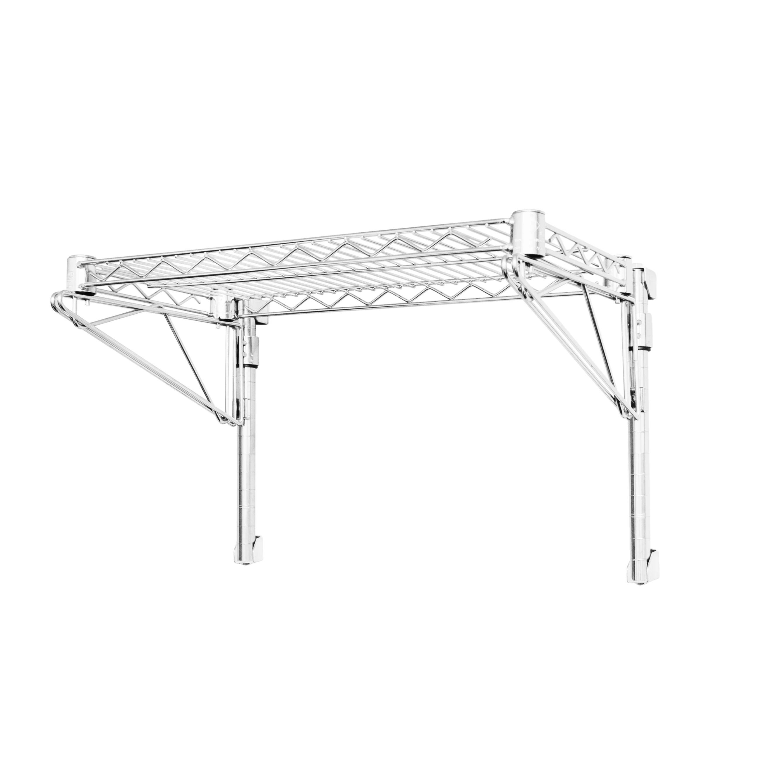 24"d Wall-Mounted Wire Shelving W/ 1 Shelf - Shelving Inc.