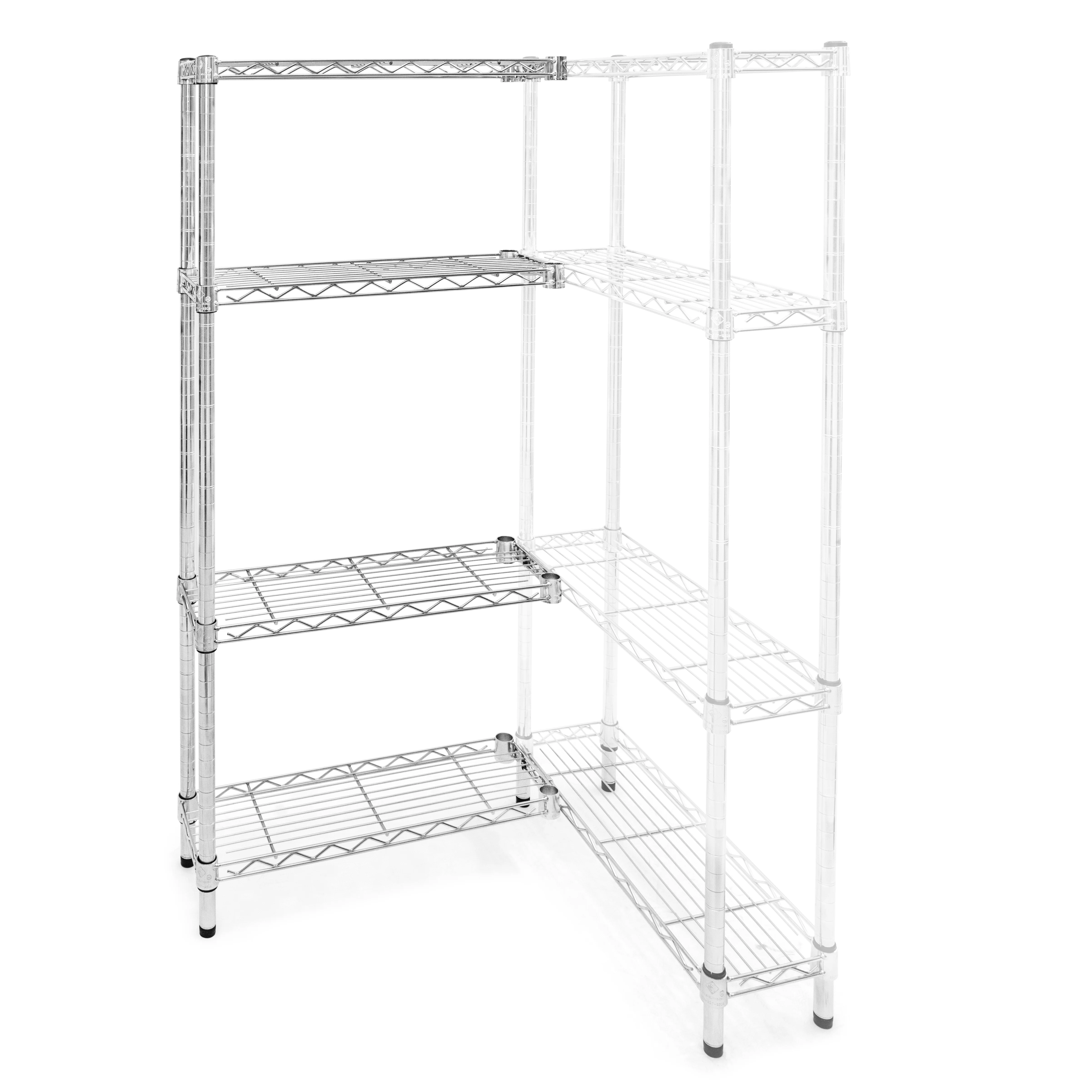 8"d X 24"w Wire Shelving Add-On Units W/ 4 Shelves - Shelving Inc.